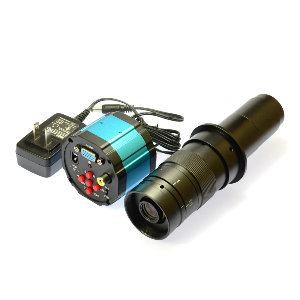 

HD 2.0MP VGA AV 1080P Industry Lab Digital Inspection Microscope Camera + 180X C-MOUNT Zoom Lens