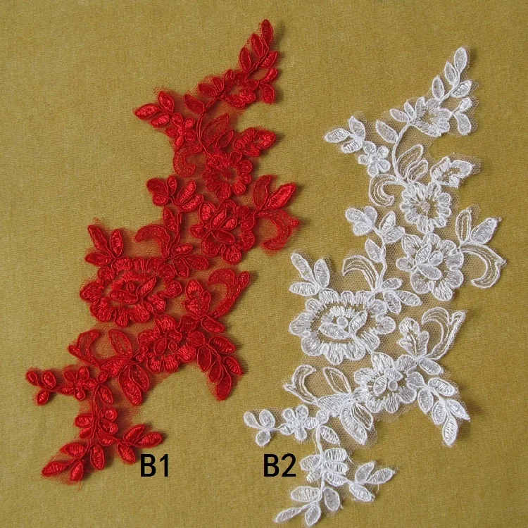 New! 10pcs/lot Red lace appliqued for wedding, lace patches,wedding