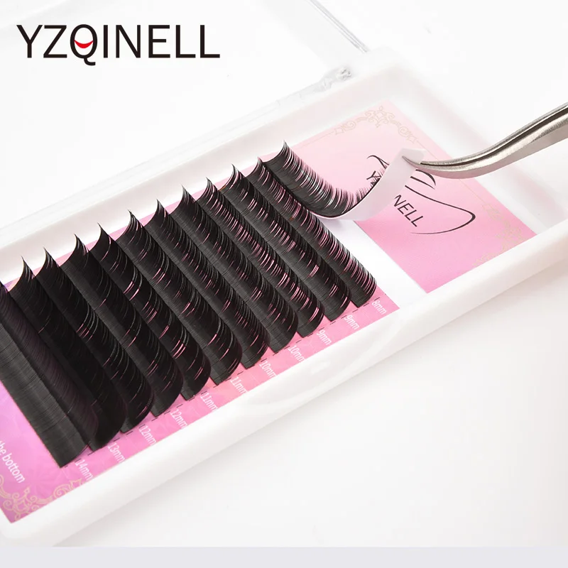 YZQINELL накладные ресницы мягкие 12 рядов 8~ 14 мм микс индивидуальное наращивание ресниц макияж реснички Профессиональное использование