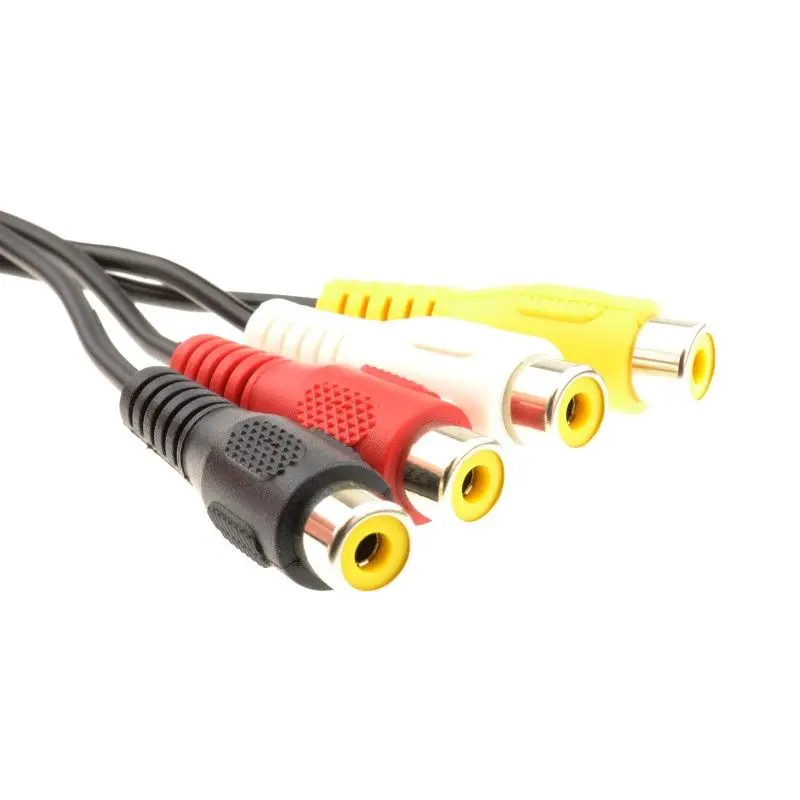 5 Pin Din штекер в 4 x соединитель гнездо типа rca разъемы внутренние красный кабель