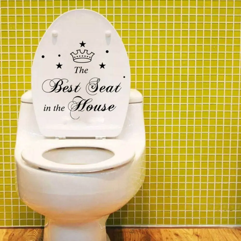 Removable Toilet Seat Sticker Decals DIY Vinyl Art Wall Stickers