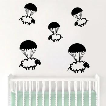 

Carved balloon sheep Family Wall Stickers Mural Art Home Decor For Kids Rooms Pvc Wall Decals