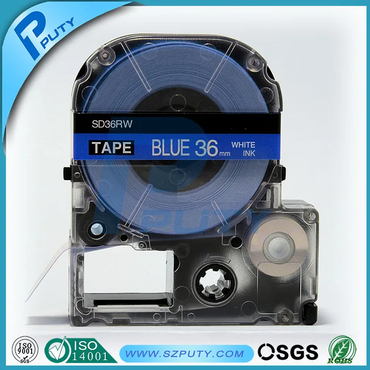 

compatible White on Blue SD36BW 36mm label tapes for label printers
