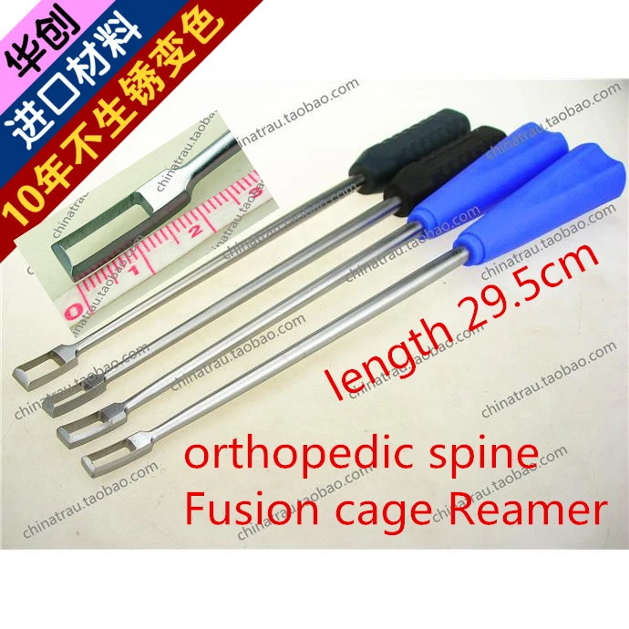 

medical orthopedic instrument Spinal open circuit gouge Square chisel angled Osteotome fusion cage PEEK Scraper Reamer tool AO