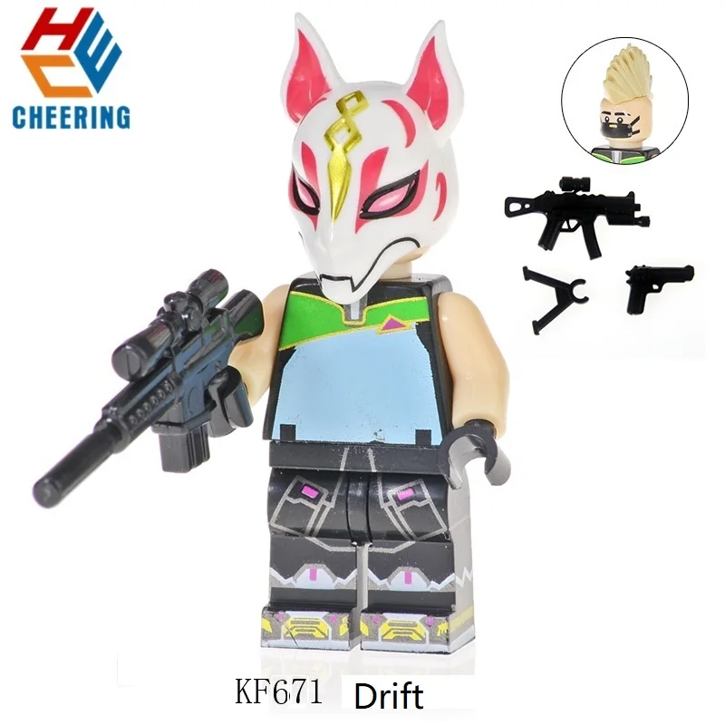 

Single Sale Building Blocks Drift Glory White suit Burnout Vanguard Dolls Jungle armed Figures Bricks Toys for children KF671