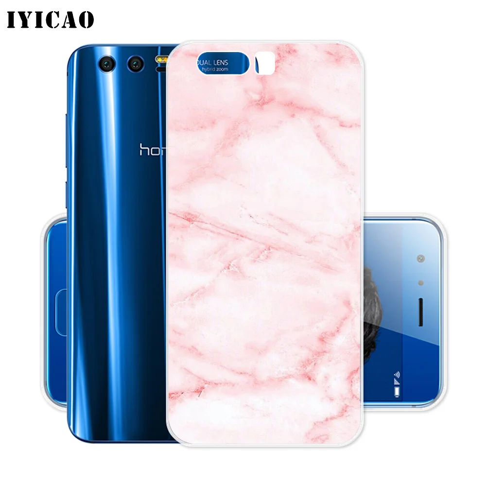 IYICAO золотой мраморный коллаж Модный мягкий силиконовый чехол для Huawei Y9 Y7 Y6 Prime 2018