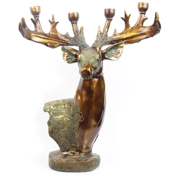 

deer living room decoration decoration crafts candlestick Home Furnishing retro TV cabinet accessories furnishings