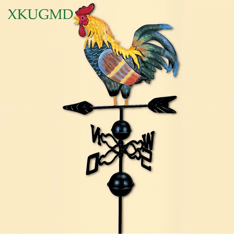Decoration Flower-Insert Cock Vane Garden-Supplies 130cm-Height Painted Weather-Wind Decoration Flower-Insert Cock Vane Garden-Supplies 130cm-Height Painted Weather-Wind