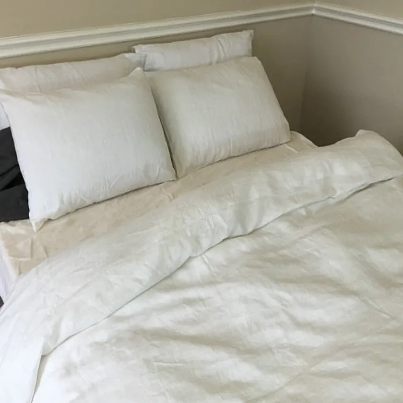 White French Washed Linen Sheet Flax Linen Sheets Children Bed Cover