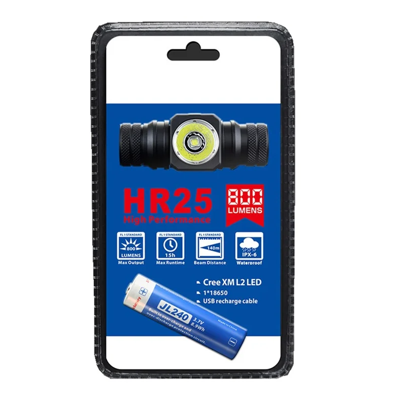 Налобный фонарь Jetbeam HR25 1000 люмен 18650 1 шт. аккумулятор 2400 мАч|battery grip nikon d80|batteries