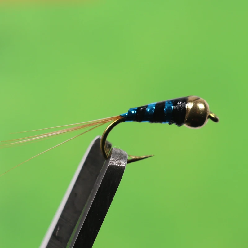 8 قطع 14 النحاس الخرزة حورية ل يطير الصيد السحر الجرس ذبابة الصيد التبعي