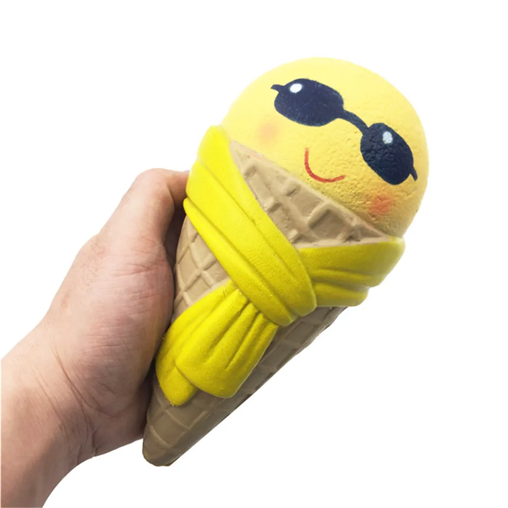 Изысканный emoji мороженое мягкими Ароматические Squishy замедлить рост Squeeze Игрушка jumbo коллекция подарок сотовый телефон ремешок подвесные