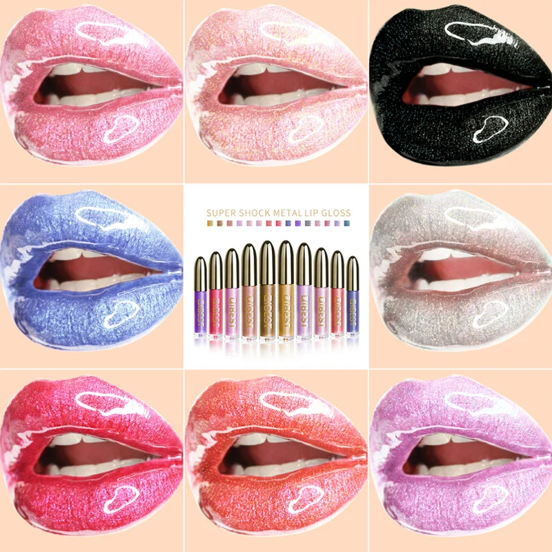 

28 Colors Glass Lip Glaze Lips Makeup Gloss Magic Long-lasting Lipstick Polarized Lip Gloss Colorful Micro-flash Lip TSLM1