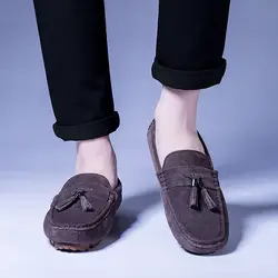 2018 новые модные лоферы с кисточками кожаные туфли повседневные мужские мягкие деловые строгие кожаные туфли Высокое качество Мужские
