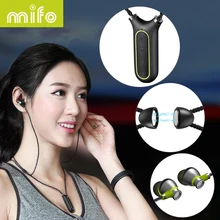 mifo i2 Necklace Wireless Earphone Sport Bluetooth Headset Waterproof Subwoofer Stereo Mp3 Player Neckband Earbuds Recording Pen