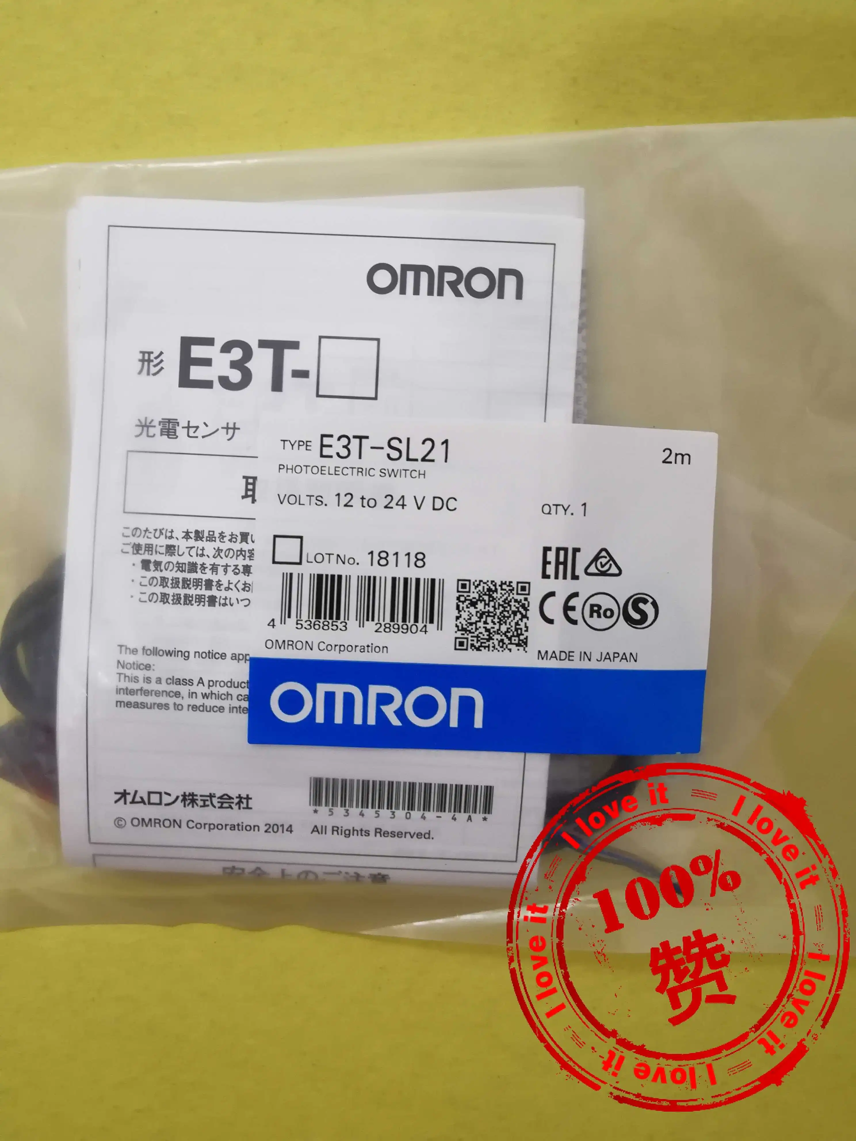 

100% New Original Genuine Omron E3T-SL21 small photoelectric switch sensor E3T-SL21