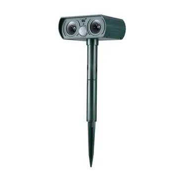 

BESTOYARD Ultrasonic Outdoor Solar Animal Repeller with Motion Sensor Flashing LED Light Waterproof Animal Scarer Repellent