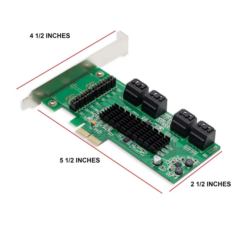 PCI-E SATA карта PCI Express для SATA3.0 8 портов плата расширения PCIE PCI-E SATA 3 SATA3 контроллер Marvell двойной чип для HDD SSD