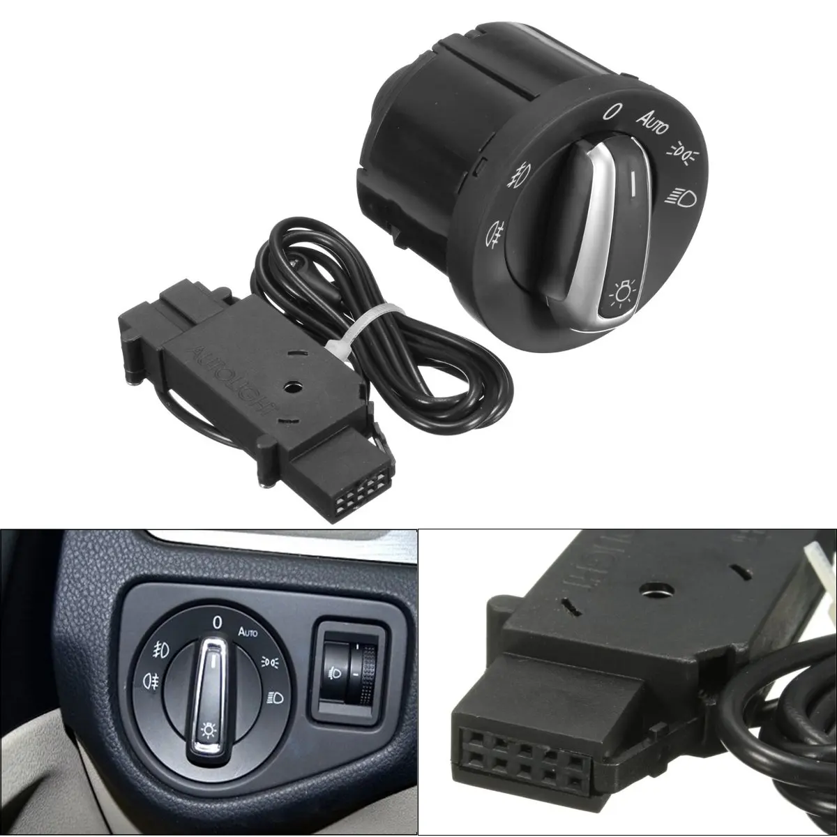 

Car Head Light Control Switch Auto Headlight Sensor For Volkswagen VW/Golf MK6 /Jetta MK5 /Tiguan 5ND941431B