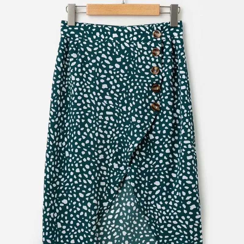 

Smart in 33 - C291 euramerican fashion printing split button skirts