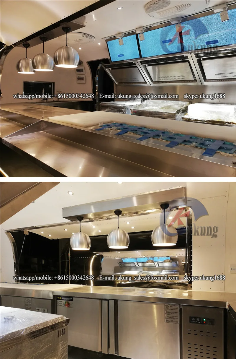 UKUNG бренд AST-210 модель индивидуальные нержавеющая сталь мороженое-трейлер