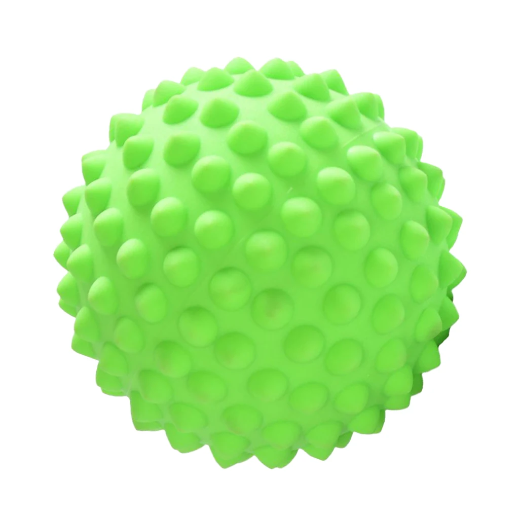 9cm Spiky Hard Massage Ball Roller Plantar Fasciitis Reflexology Body Stress Relief - Fatigue Relief - with a Bag