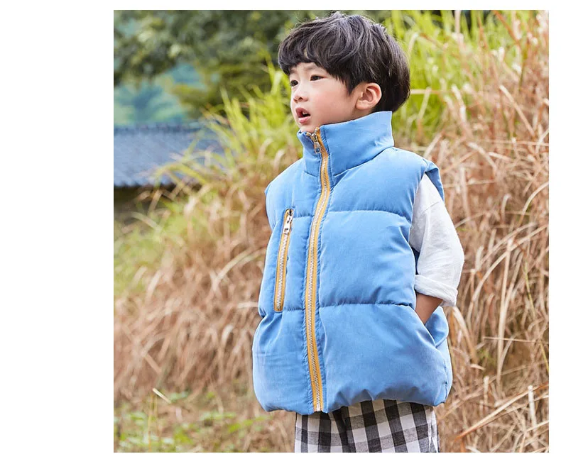 Velour Sleeveless Long Solid Boys Warm Jackets For Girls Winter Vests Kids Outerwear Tops Clothing Baby Zipper Cotton Vest Girls (21)