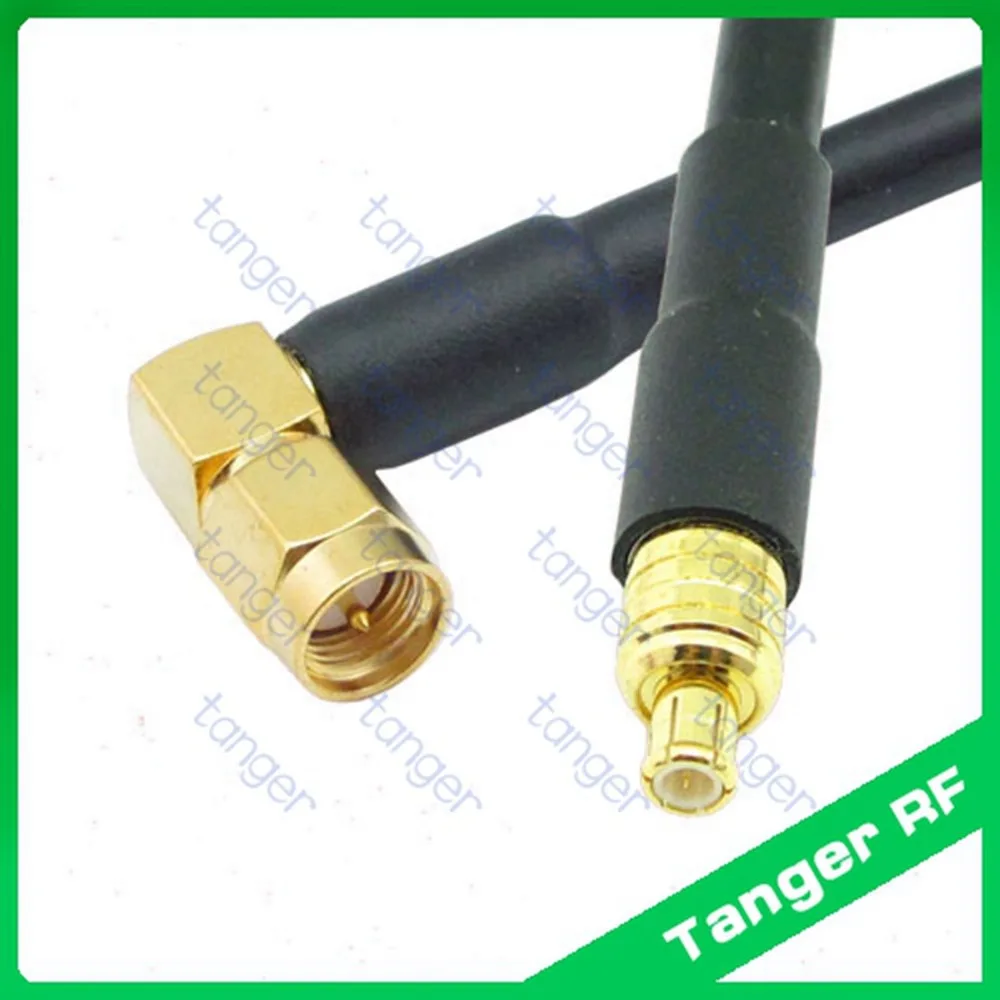

Hot Selling MCX male plug to SMA male plug connector right angle RF RG58 Pigtail Jumper Coaxial Cable 3feet 100cm High Quality