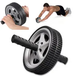 Колесо ролик для брюшных мышц с ковриком без шума мышечный двухколесный тренировочный Тренажёр для фитнеса