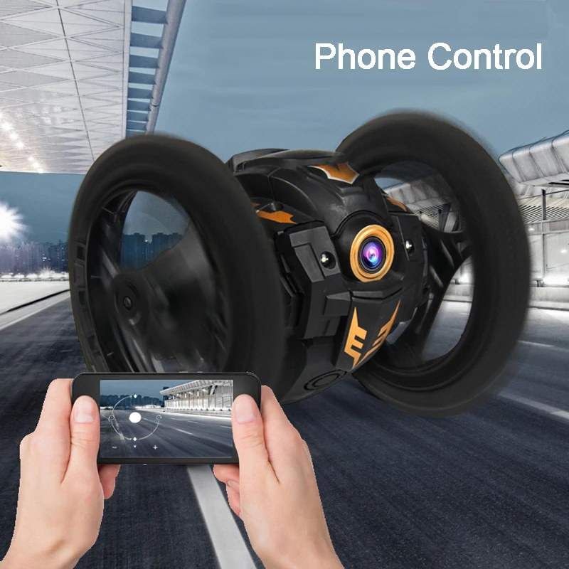 

Fashion Gift Wifi Fpv Real Time Bounce Rc Stunt Vedio Car 4ch 2.4ghz Jumping Remote Control Add Wifi Camera App Control Car Toy