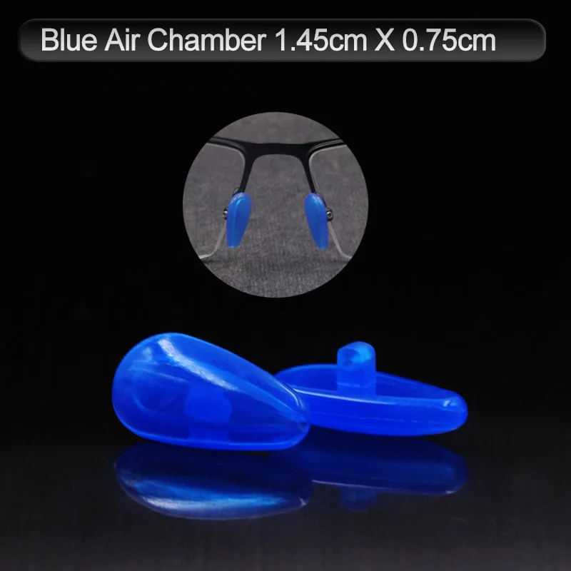 5 пар/10 шт. воздушная камера силиконовые Нескользящие Носовые фиксирующие накладки прикручиваемая цилиндрическая для очков, аксессуары для глаз, солнцезащитные очки, аксессуары(14 мм - Цвет: Blue Air Chamber