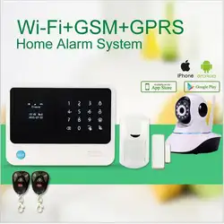 433 МГц Беспроводная gsm сигнализация работает с 2MP wifi PTZ ip-камера беспроводной PIR детектор движения беспроводной дверной/оконный датчик