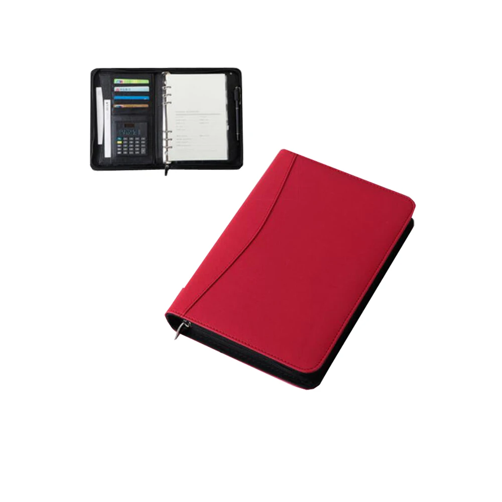 Высокое качество A5 дневник из искусственной кожи кожаные «Холодное сердце» кофта с молнией и калькулятор(ручка и карты не входит в комплект)- versionTPN008 - Цвет: Red Glitter