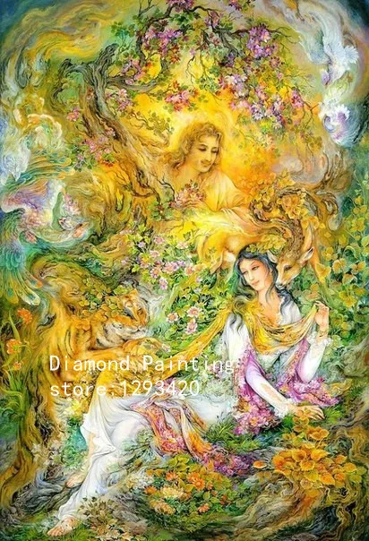 

Girl Flower Pattern Diamond Embroidery DIY Needlework 5D Diamond Painting Cross Stitch Full Drill Rhinestone Painting Decor