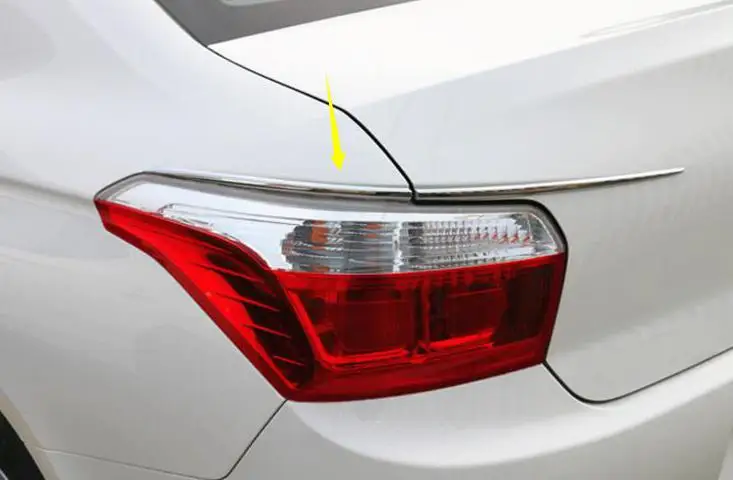 Cover Case Stickers for CITROEN C-Elysee 2014-2018 Car Styling 4 PCS ABS/stainless steel rear headlight Eyebrow sticker