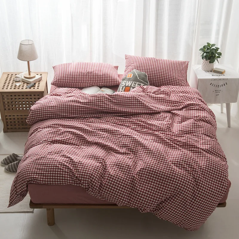 Cotton Duvet Cover Bed Set Geometric Bedding Sets ...