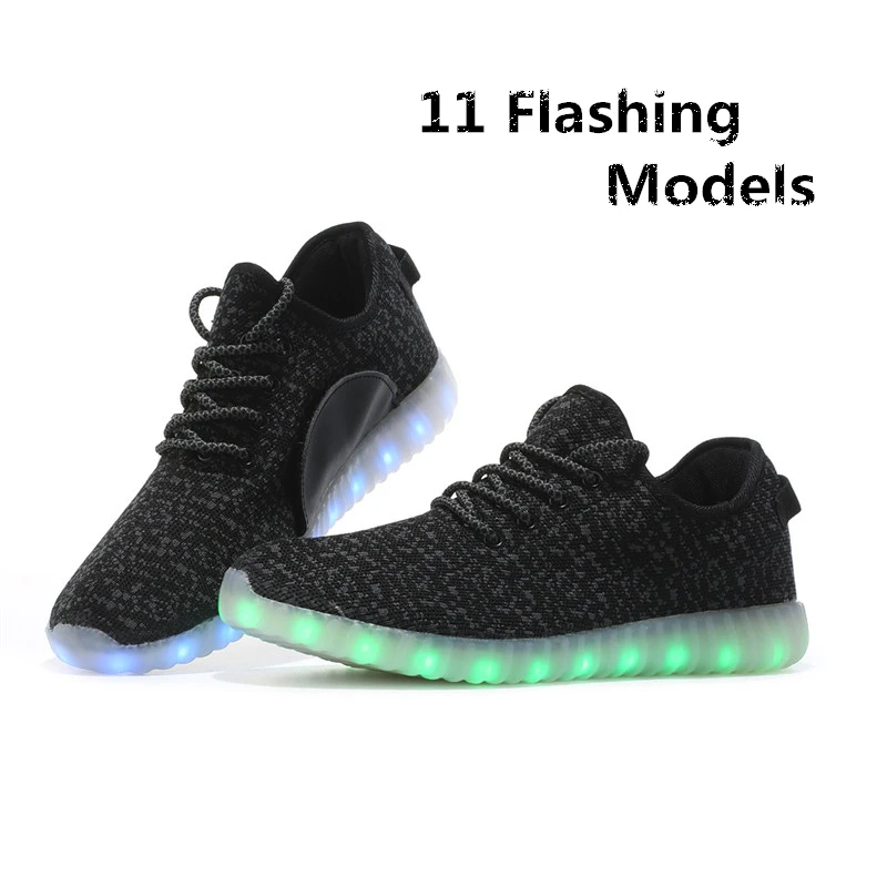 2017Men yeezy Light up shoes colorful man sneakers with lights for