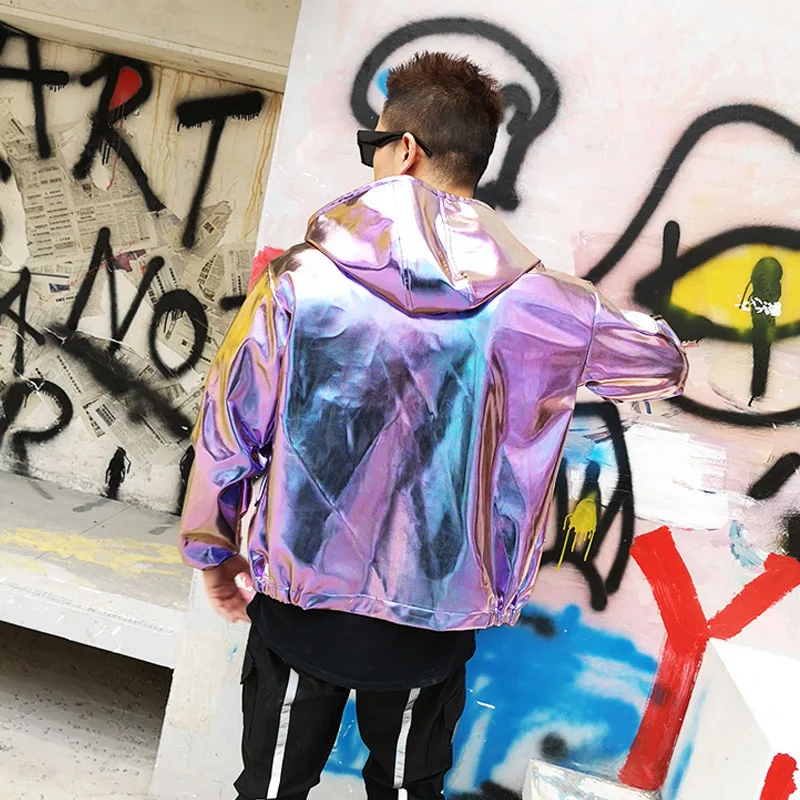 Custom Made Men Streetwear Hip Hop Hooded PU Leather Jacket Fashion Casual Male Women Loose Coat Stage Team Clothing Plus Size Custom Made Men Streetwear Hip Hop Hooded PU Leather Jacket Fashion Casual Male Women Loose Coat Stage Team Clothing Plus Size