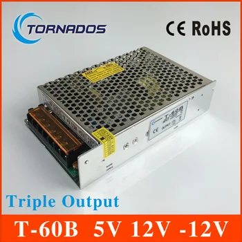 

60W Triple Output power supply 5V 6A 12V 2A -12V 1A ac to dc power supply T-60B
