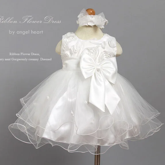 

Brand Baby Girl Dress Lace Flower 1 year Birthday Party infant dress baptism ball gowns vestido infantil for 6-12M