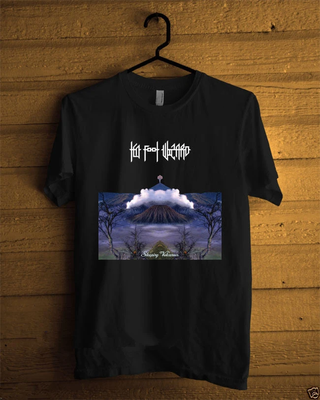 Tops Tee Shirts Fashion 2018 Ten Foot Wizard - Sleeping Volcanoes Black O-Neck Short-Sleeve For Men | Мужская одежда