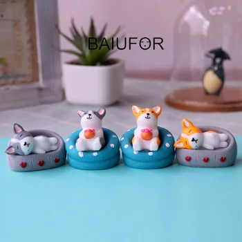 

BAIUFOR Miniatures Kawaii Dog Series 3 Terrarium Figurines Fairy Garden Miniature Succulents Mini Landscape Decor Children Toys
