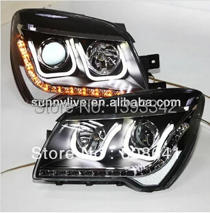 

For KIA Sportage LED Head Lamp U style Angel Eyes 2007-2012 year LD