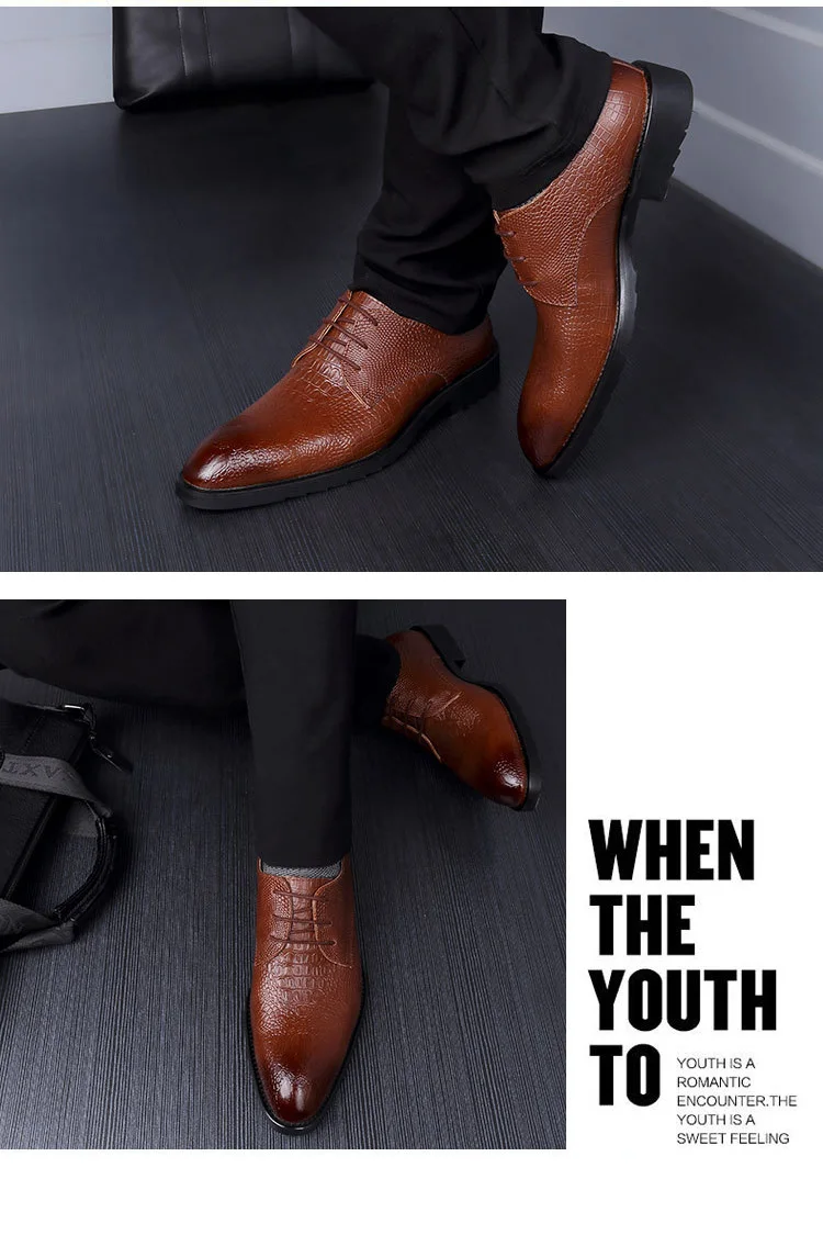 Мужская обувь из натуральной кожи; мужские черные деловые туфли; модная обувь оксфорды; мужская повседневная обувь; A211