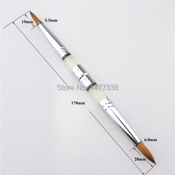 

Factory Direct,Size 08,100% Kolinsky Acrylic Nail,Double-end Size 8 and Size 10,Metal Handle Nail Brush,Hot Sale!