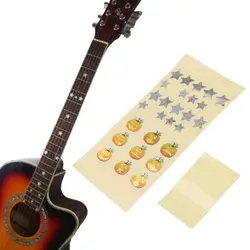 1 шт. гитарная наклейка Star Форма DIY инкрустация наклеек маркер грифа Stick на шее гитары басовый порожек Аксессуары для гитары