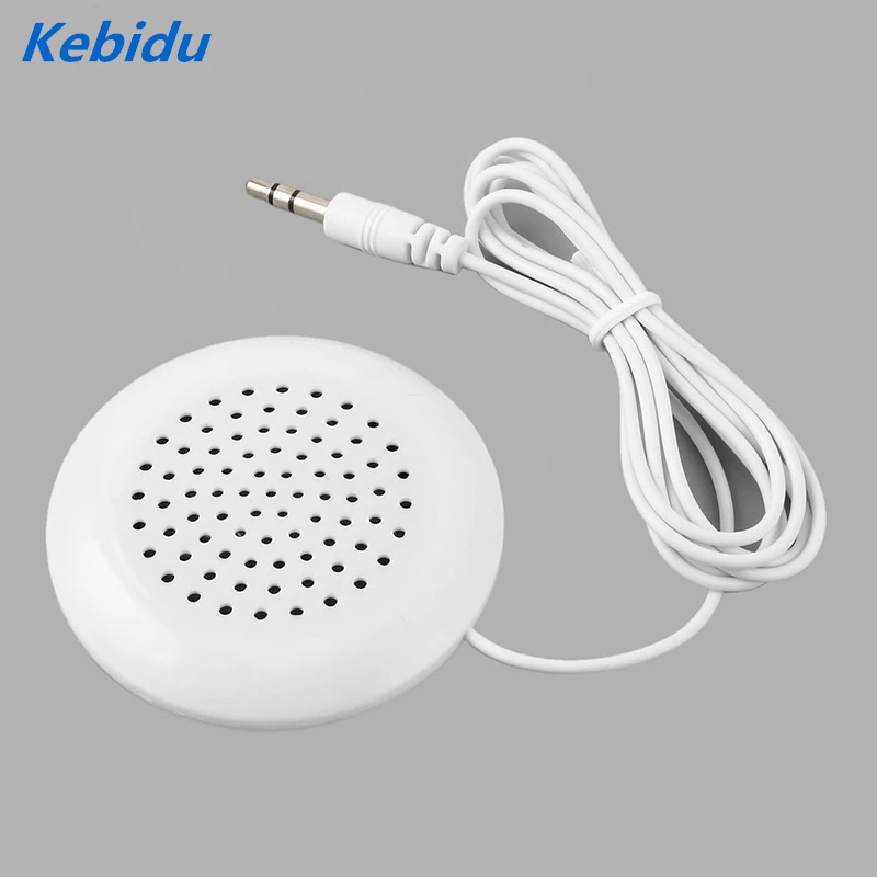 

kebidu 2018 Newest 1pcs Mini Earphone White Portable 3.5mm Pillow Speaker for Sleeping for MP3 MP4 Music Player Mobile phone Hot