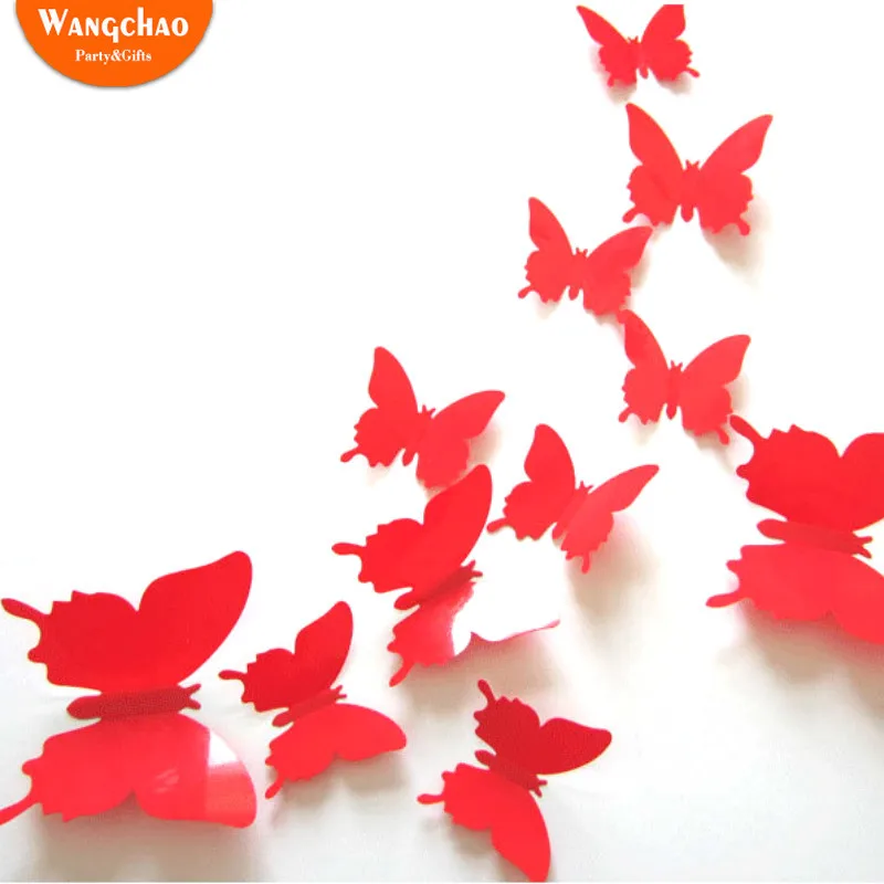 

12pcs 3D Solid Pvc Butterfly DIY Party Decoration Wedding Favors and Gifts Art Design Baby Shower Supplies