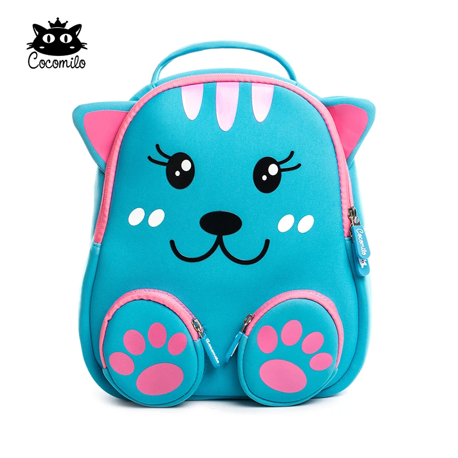 

Cocomilo 3D Cartoon Cat Fashion Waterproof Schoolbag Children kindergarten Animal Backpack 2-5 Years Baby Girls Boys School Bags