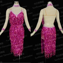 Румба Jive Chacha латинское танцевальное платье, бальное платье, танцевальная одежда, бахрома латинское платье, платье Подсолнух для танцев, конкурс латиноамериканских танцев